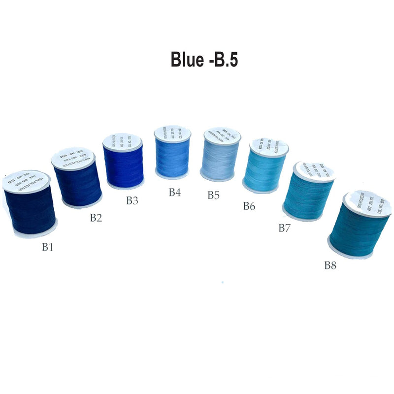 200 Yards Blue Thread Polyester Small Spool Ideal for Stitching and Repairs