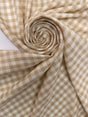 Viscose Blend Checked Beige White Fabric