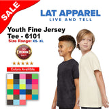 LAT® Youth Fine Jersey Crewneck Short Sleeve Tee