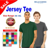 BELLA + CANVAS® Men’s Premium Jersey Crewneck Short Sleeve Tee for Everyday Wear