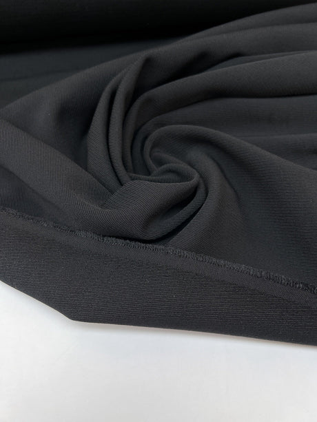 Black Wool Blend Suit Fabric