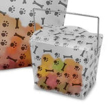 Paw Print Pattern Wire Handle Boxes 4" x 3.5" x 6"