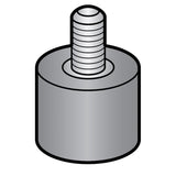 Rubber Support Foot With Threaded Stud For Hobart Slicers OEM # B-18682-1