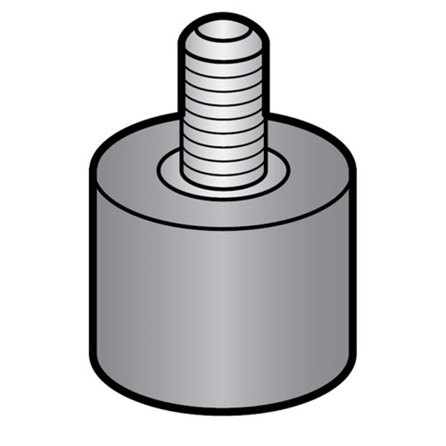 Rubber Support Foot With Threaded Stud For Hobart Slicers OEM # B-18682-1