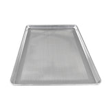 26" x 18" Full Size Perforated Sheet Pan 18 Gauge 3003 Aluminum Galvanized Wire Rim