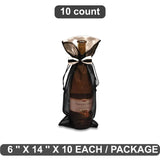 Stylish Bow Tie Organza Wine Bag 6" x 14"