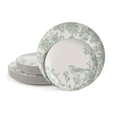 20 Count Elegant 8 Inch Earthtrends Yaffa Design Disposable Paper Plates