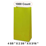 Colored Paper Packaging Bags 4 5/8'' x 2 3/8'' x 8 3/16''