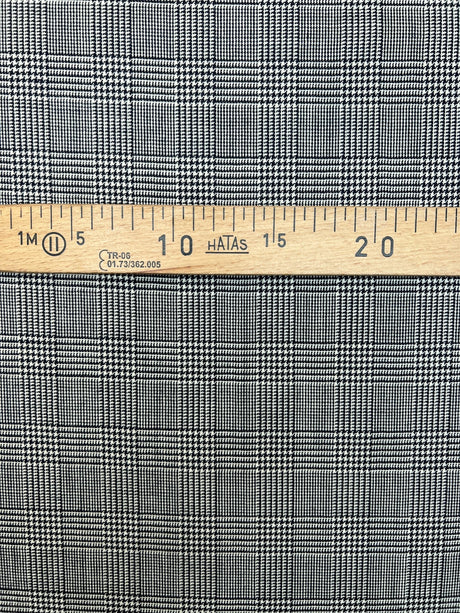 Wool Houndstooth Checked Fabric