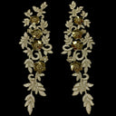 Beaded Corded Floral 3D Lace Applique