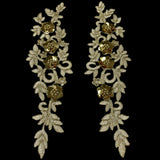 Beaded Corded Floral 3D Lace Applique