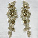 Beaded Floral Lace Applique