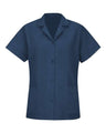 Women's Loose Fit Short Sleeve Button Smock