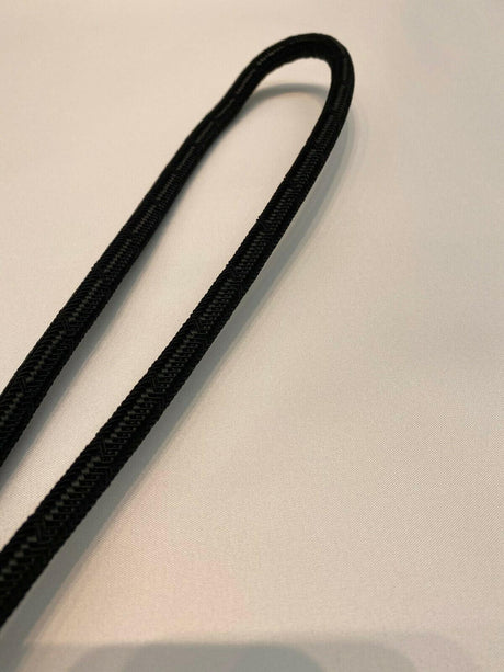 Black Crystal Tassel Curtain Tiebacks - Polyester Cotton Fabric, Black, Double-Corded, 31" Length (1 Piece)