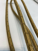 Gold Crystal Tassel Curtain Tiebacks - Polyester Cotton Fabric - Gold, Double-Corded, 31" Length (1 Piece)