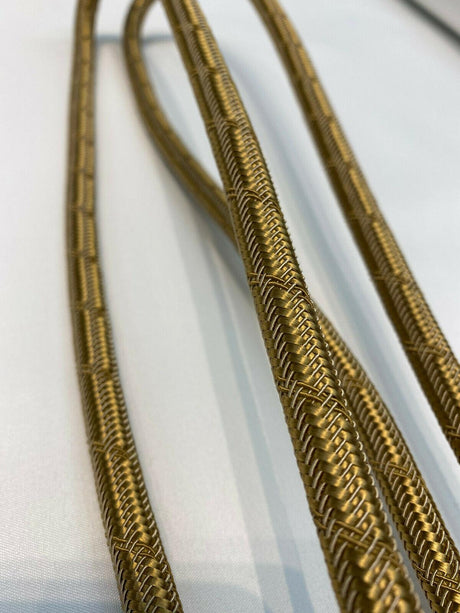 Gold Crystal Tassel Curtain Tiebacks - Polyester Cotton Fabric - Gold, Double-Corded, 31" Length (1 Piece)