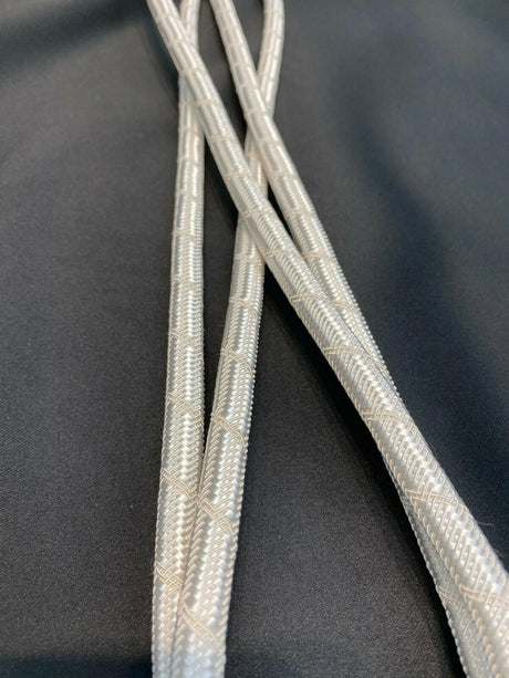 White Crystal Tassel Curtain Tiebacks Polyester Cotton Fabric - White, Double-Corded, 31" Length (1 Piece)
