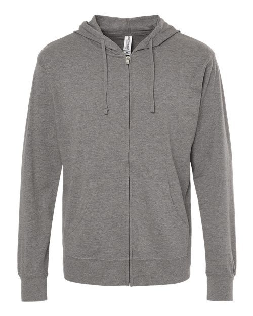 Lightweight Jersey Full-Zip Hooded T-Shirt