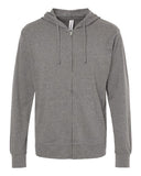 Unisex Lightweight Jersey Full-Zip Hooded T-Shirt