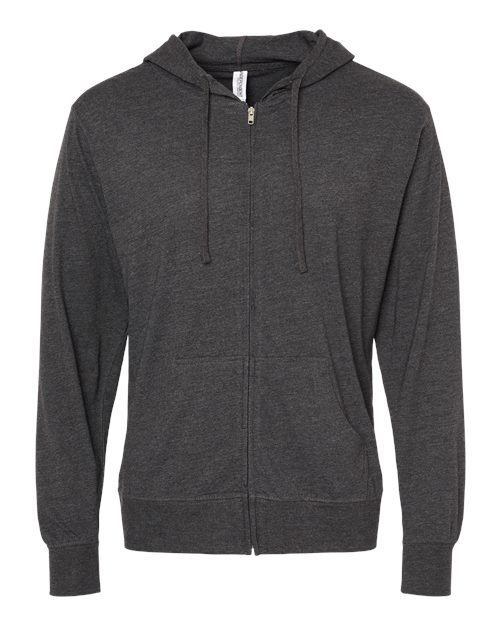 Lightweight Jersey Full-Zip Hooded T-Shirt