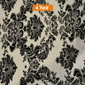 Damask Flocking Taffeta Fabric - 60" Wide for Curtains, Apparel, and Décor