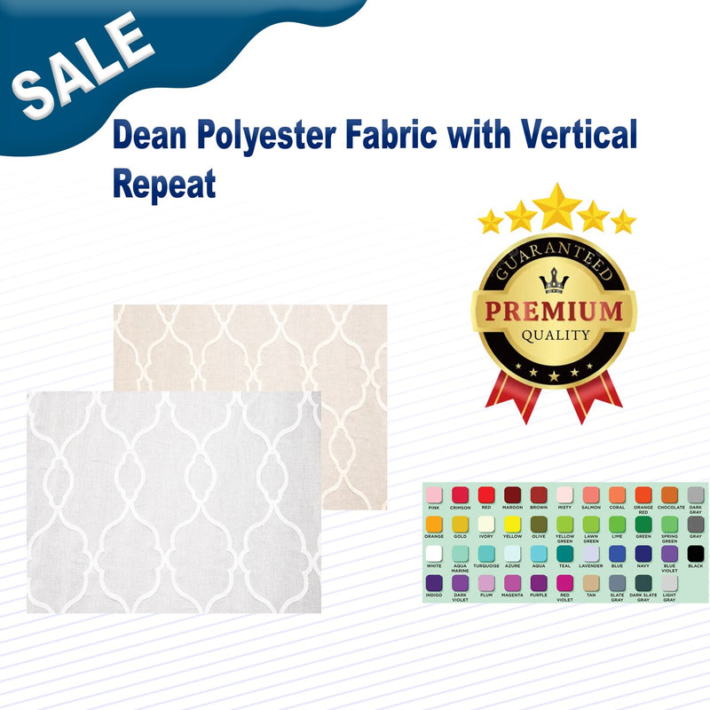 1 Yard Dean Polyester Fabric with Vertical Repeat 110" Wide