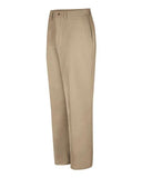 Pantalones casuales de algodón con frente liso
