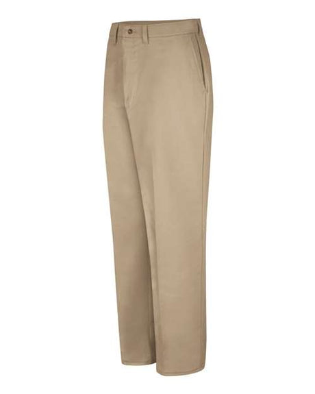 Plain Front Casual Cotton Pants