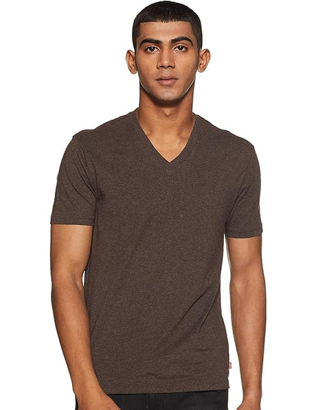 BELLA + CANVAS Heather CVC Short Sleeve V-Neck Tee in Heather Grass Green