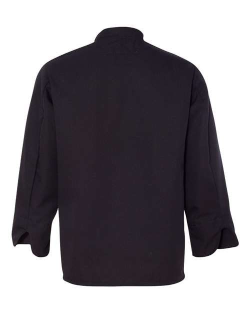 Ten Pearl Button Black Chef Coat