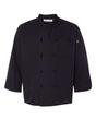 Chef Designs Black Knot Button Chef Coat