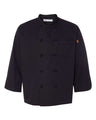 Chef Designs Black Knot Button Chef Coat