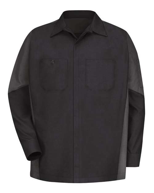 Red Kap Men's Long Sleeve Automotive Crew Shirt