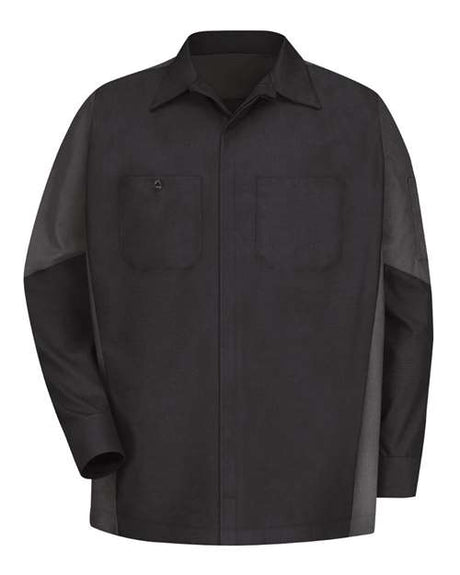 Red Kap Men's Long Sleeve Automotive Crew Shirt