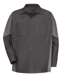 Red Kap Men's Long Sleeve Automotive Crew Shirt