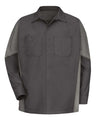 Red Kap Men's Long Sleeve Automotive Crew Shirt