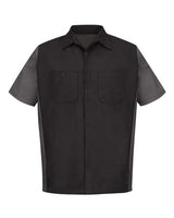 Red Kap Men's Short Sleeve Automotive Crew Shirt