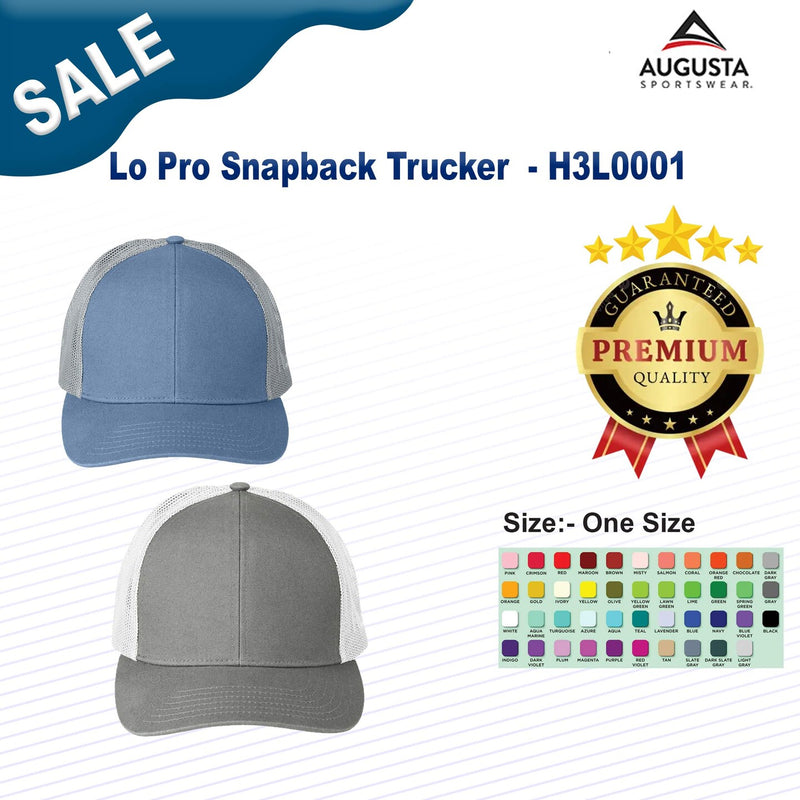 HUK Lo Pro snapback trucker fishing cap for outdoor wear