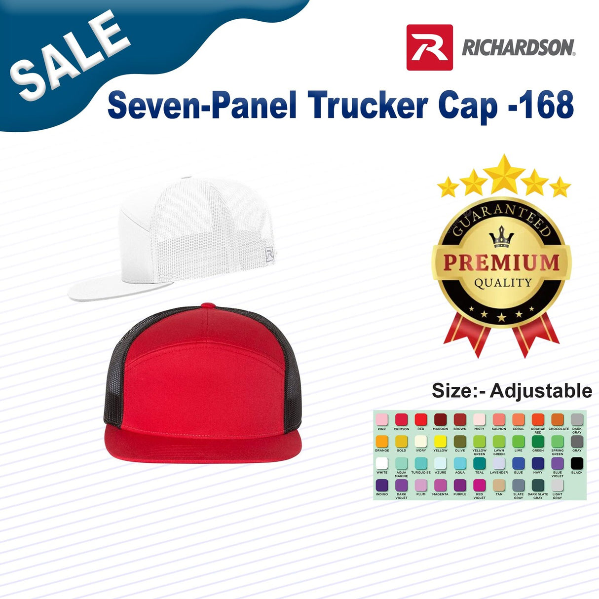 Richardson® Seven Panel Trucker Cap