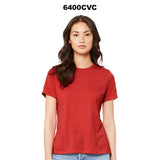 BELLA + CANVAS® Women’s Relaxed Fit Heather CVC Crewneck Short Sleeve T-Shirt