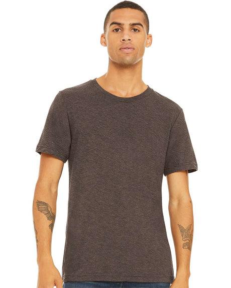 BELLA + CANVAS Soft Triblend Cotton Crew Neck Tee Ultra Soft, Modern with Classic Fit in Mauve Triblend