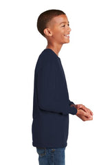 Gildan® Youth Heavy Cotton Long Sleeve Crew-Neck T-Shirt