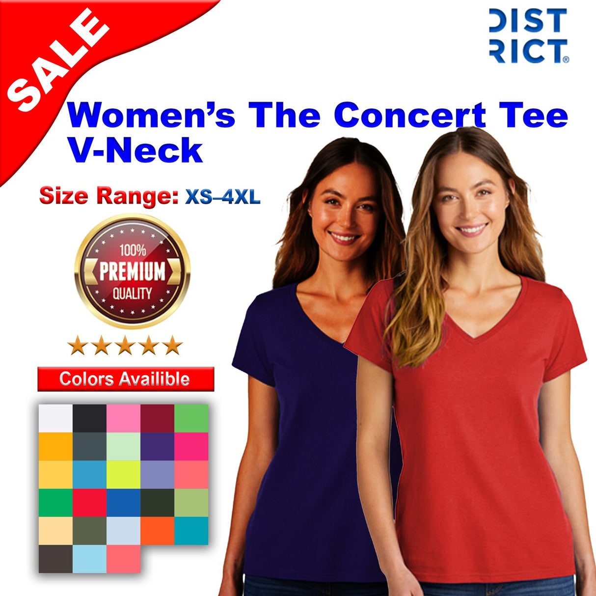 District® Women’s The Concert Short Sleeve V-Neck Tee