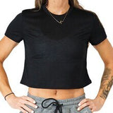BELLA + CANVAS® Women’s Crewneck Short Sleeve Flowy Crop Tee