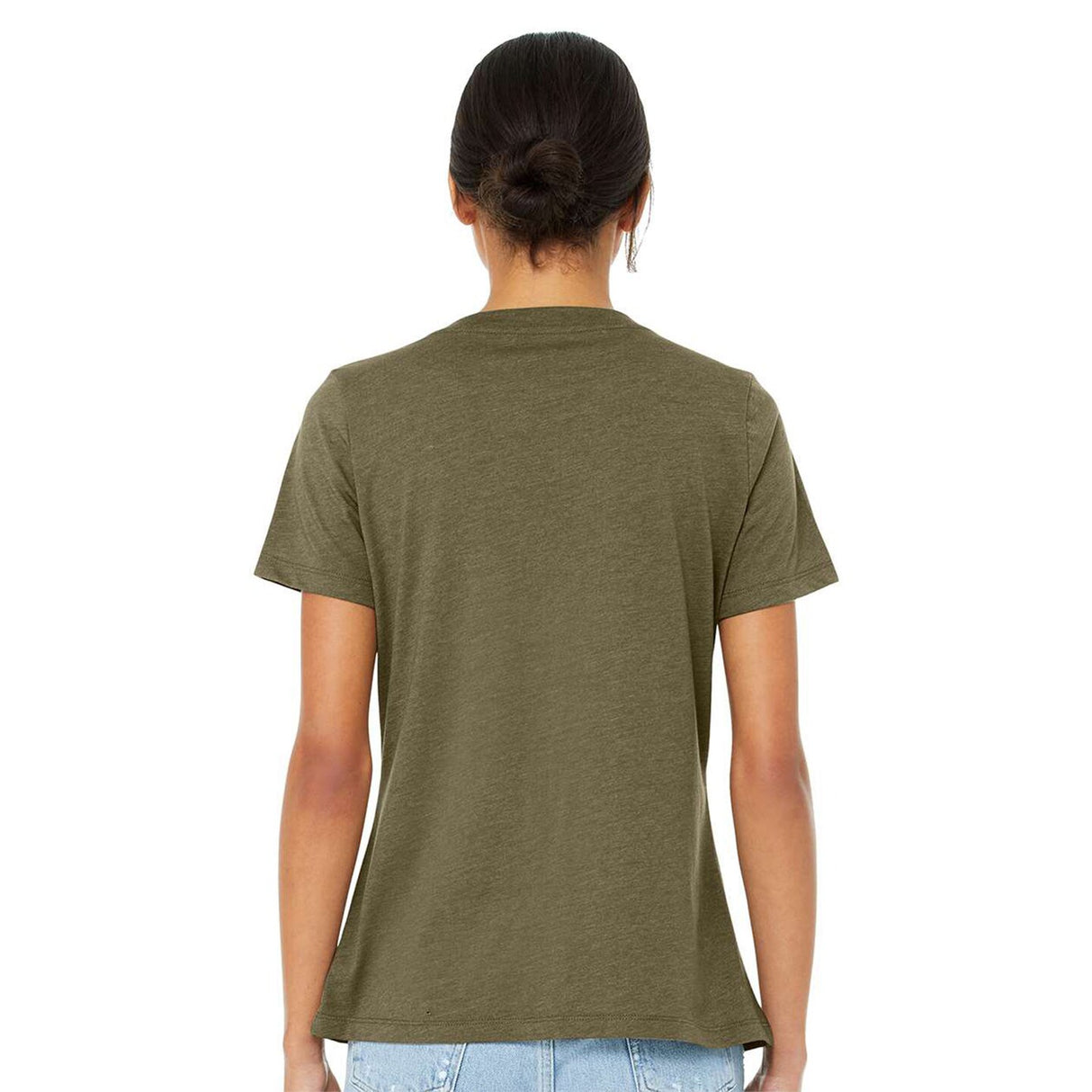 BELLA + CANVAS® Women's Relaxed Heather CVC V Neck Short Sleeve T-Shirt - 6405CVC