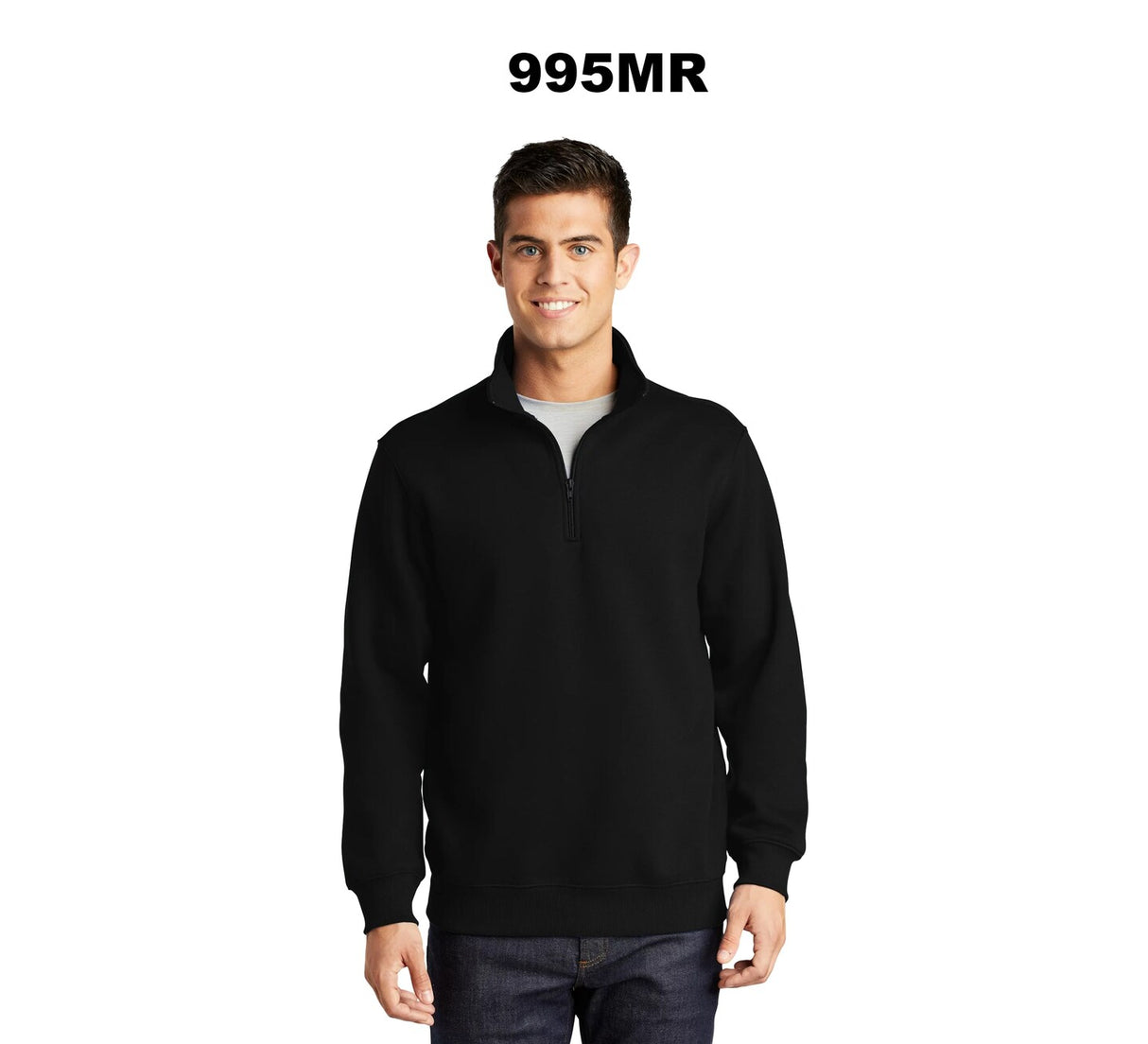 JERZEES® Nublend Cadet Collar Quarter-Zip Long Sleeve Sweatshirt