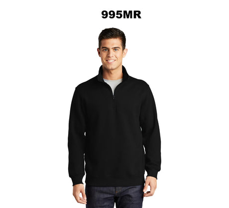 JERZEES® Nublend Cadet Collar Quarter-Zip Long Sleeve Sweatshirt