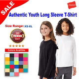 Hanes® Authentic Youth Crew Neck Long Sleeve T-Shirt