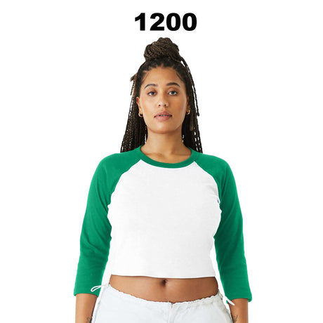 BELLA + CANVAS® Women's Micro Rib Three-Quarter Raglan Baby Tee