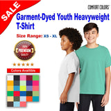 Comfort Colors® Garment Dyed Youth Heavyweight Crewneck Short Sleeve T-Shirt